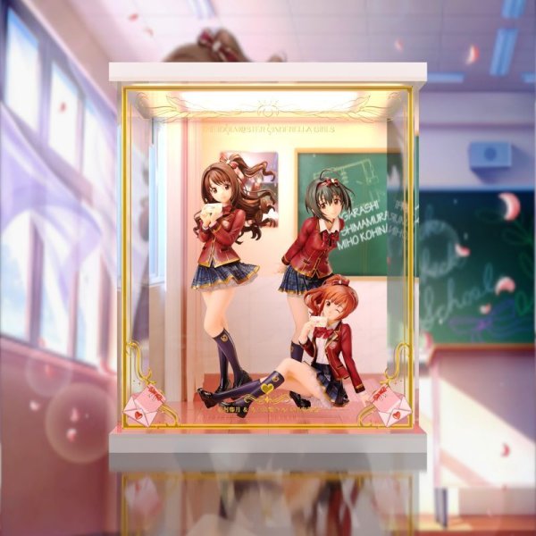 画像1: アイドルマスターシンデレラガールズ 島村卯月小日向美穂 五十嵐響子 Love Letter Ver. 専用 展示ケース (1)