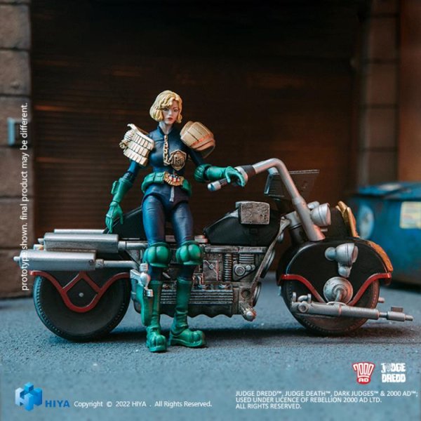 画像1: 予約 HIYA  Judge Dredd Judge Anderson and Motorcycle set  1/18  アクションフィギュア  EMJ0037 (1)