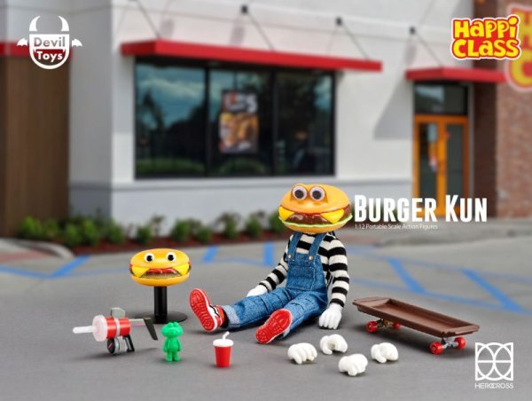 画像1: 予約 DEVIL TOYS   BURGER KUN   1/12  アクションフィギュア  BK01 (1)