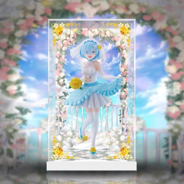 画像1: Taito   Re：ゼロから始める異世界生活 レム  花嫁 専用 展示ケース (1)