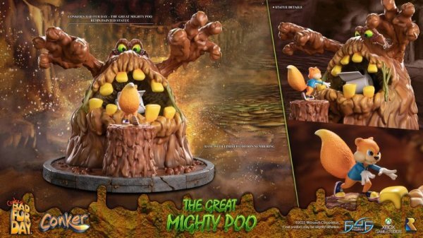 画像1: 予約 First 4 Figures    Conker's Bad Fur Day   The Great Mighty Poo   36.5cm   スタチュー  CONMPST (1)