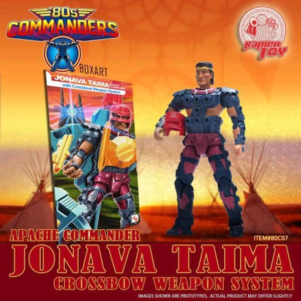 画像1: 予約 Ramen Toy 80s Commanders  APACHE COMMANDER JONAVA TAIMA with   1/12 アクションフィギュア  80C07 (1)