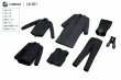 画像1: 予約 LYNNBOX   Dark gray coat black suit 1/6  素体なし 頭彫りなし  LB001 (1)