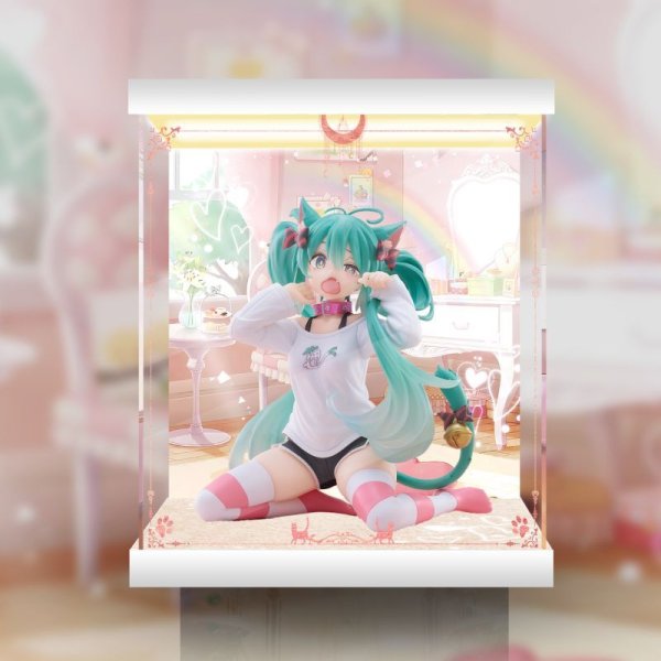 画像1: 予約  TAiTO 初音ミク　Desktop Cute フィギュア〜猫耳Tシャツver.〜 専用 展示ケース (1)