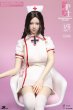 画像2: 予約 JKTOYS Sweetheart nurse head sculpture costume set  1/6   素体なし  K-003A (2)