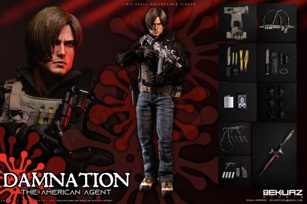 画像1: 予約 EKUAZ STUDIO    DAMNATION  - THE AMERICAN AGENT   1/6   アクションフィギュア EKS09 (1)