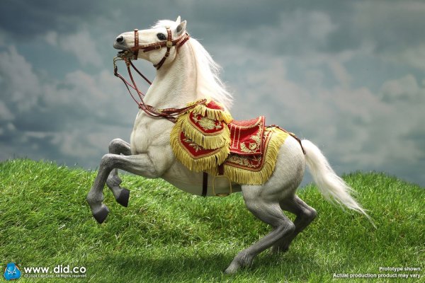 画像1: 予約 DID Napoleon White War Horse (Prancing) 1/6  フィギュア   E60078  (1)