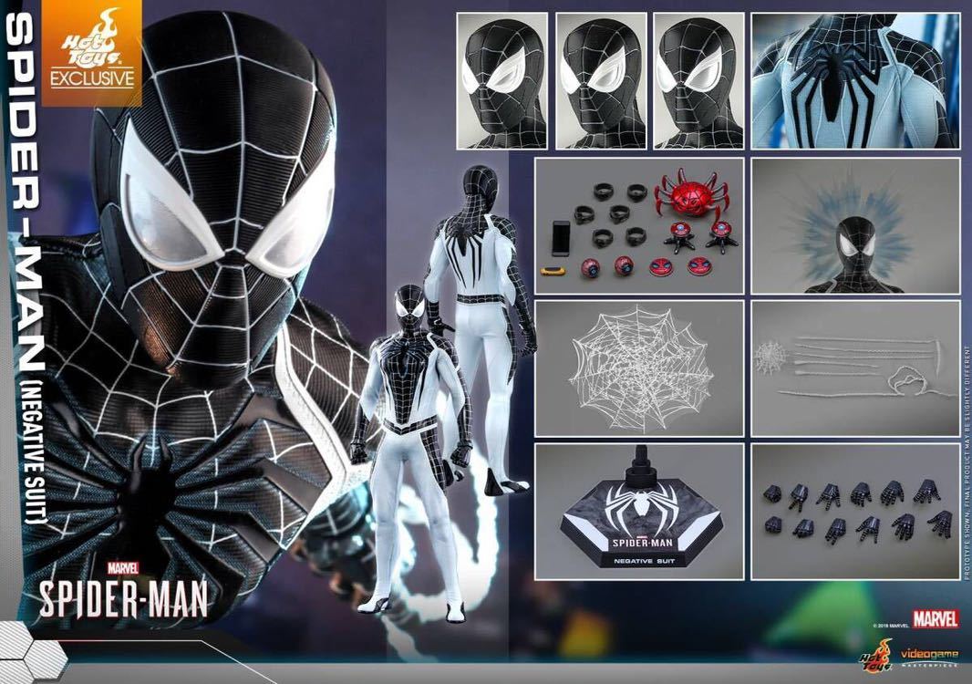 VGM36 ホットトイズ 1/6 Marvel's Spider-Man スパイダーマン (ネガティブ・スーツ版) Spider-Man
