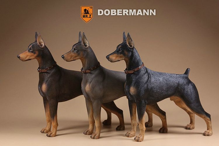 ドーベルマン 実物大 犬 置物 木彫り ヴィンテージ - その他