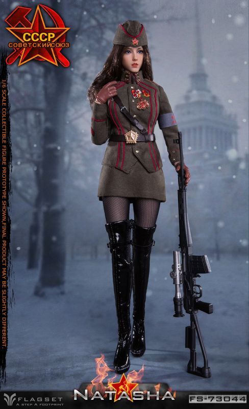 Flagset Red warning Soviet female officers Natasha 1/6 アクション