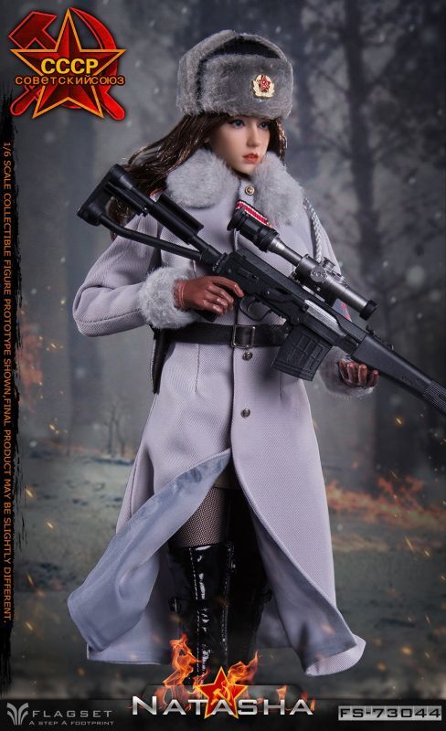 Flagset Red warning Soviet female officers Natasha 1/6 アクション 