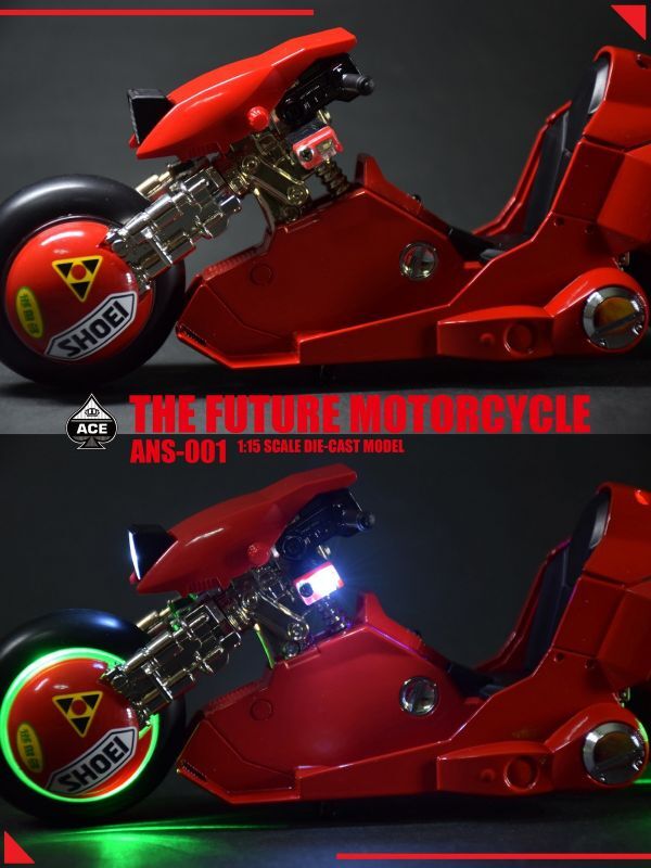 ACE TOYZ The Future Motorcycle RED & Future Rider 1/15 フィギュア